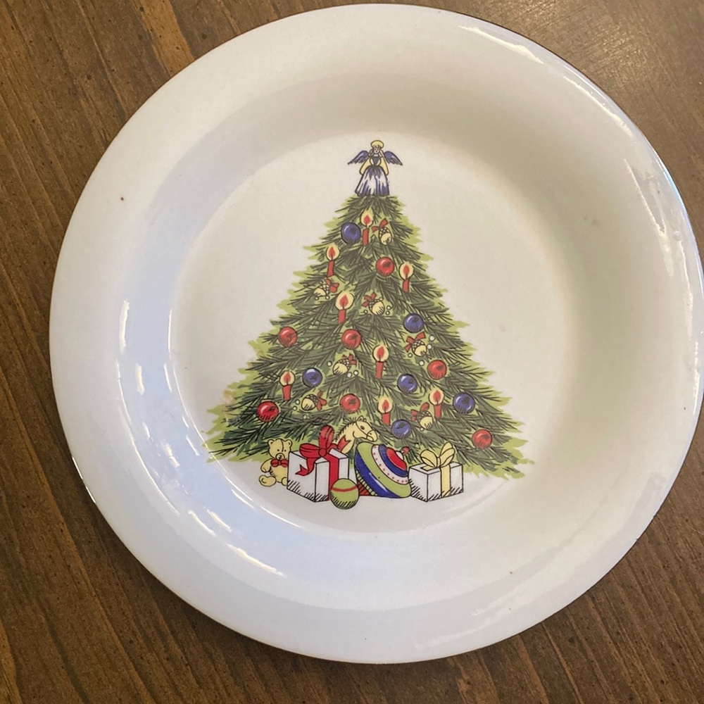 Vintage Christmas Plate